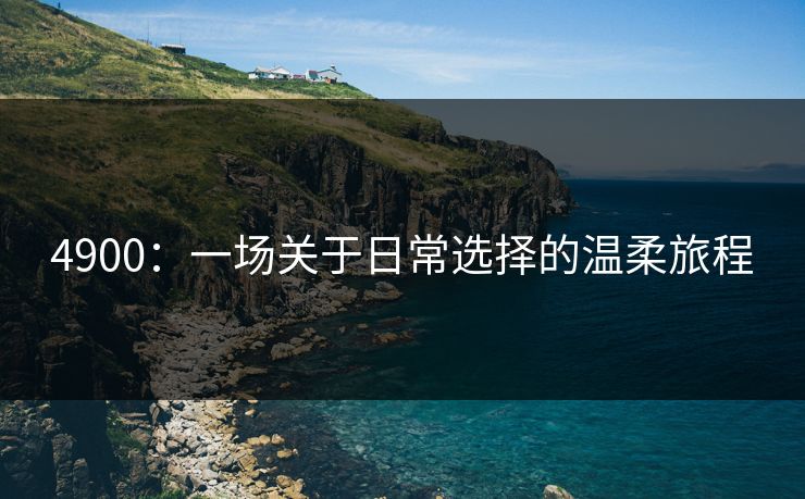 4900:一场关于日常选择的温柔旅程